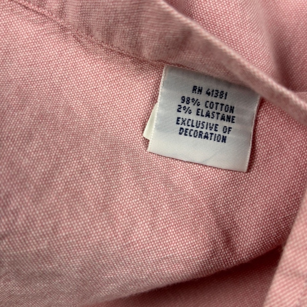 Ralph Lauren Slim Fit Stretch Oxford Shirt Small Pink Button Down Flesh Pony - Picture 7 of 10